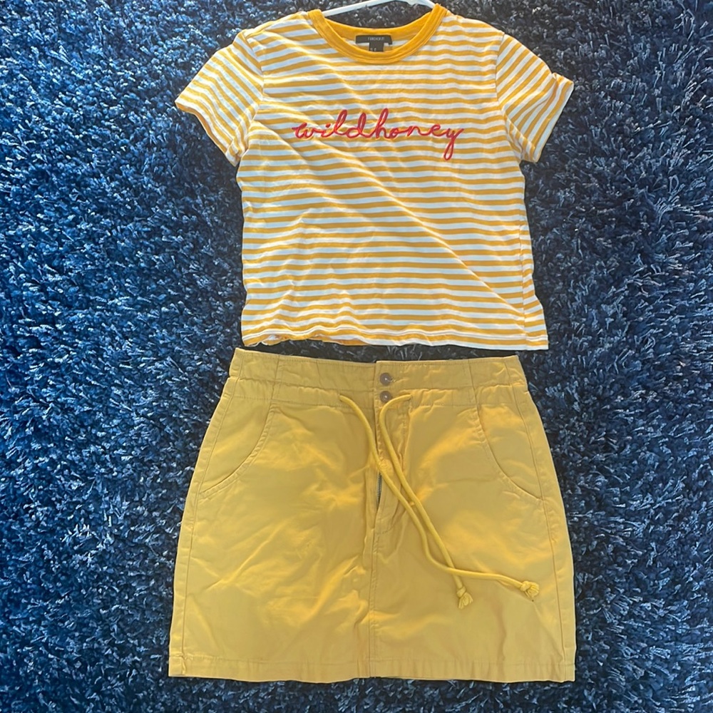 SOLD COMPLETE skirt and shirt outfit